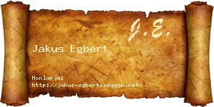 Jakus Egbert névjegykártya
